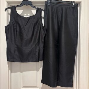 Elegant Black Women's Pants & Top Set